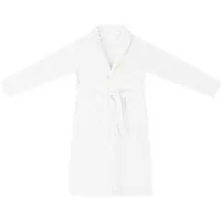 vidaXL Bademantel ohne Kapuze Weiß XL Flanell