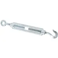 GAH Alberts Alberts 854119 Spannschloss, mit Haken und Öse, verzinkt, Abstand 150 - 235 mm, Gewinde M6, 10er Set