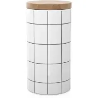 Intirilife Vorratsdose aus Keramik in Größe L mit Deckel - 10 x 18.5 cm - 1000 ml Füllmenge - Luftdichter spülmaschinenfester Vorratsbehälter für Tee Kaffee und vieles mehr