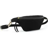 Elbsand Bauchtasche "Umhängetasche, Ledertasche, Brusttasche, Crossbody Bag, Gürteltasche" Handtasche Damen zum Umhängen aus weichem Veloursleder