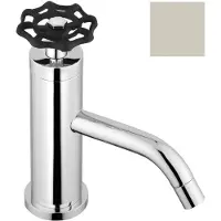 Sapho INDUSTRY Waschtischarmatur ohne Ablaufgarnitur, Höhe 162 mm, Nickel/schwarz