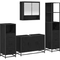 vidaXL Badezimmermöbel-Set 3 stk. Artisan-Eiche 35 x 37,5 x 166 cm
