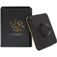 Cook Concept Schwarze und goldene Metall-Cafébox M12
