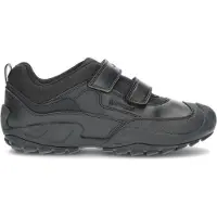 Geox J Savage 2 Strap Slip On Kinder Lederschuhe in Schwarz – undefined / Schwarz