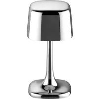Assheuer & Pott APS 17120 Akku-Tischleuchte SOHO, Aludruckguss, 10,5 x 10,5 cm, Höhe 21,5 cm, dimmbar, inkl. Ladestation und Fernbedienung, glossy chrome