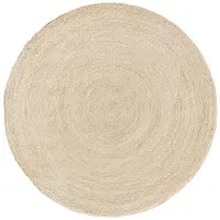 Benuta Juteteppich Jutta Ivory ø 115 cm rund - Naturfaserteppich aus Jute