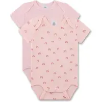 Sanetta Baby-Body kurzarm (Doppelpack) rosa Regenbogen 62