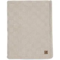Jollein Decke 75x100 cm Box Knit/Velvet, Warm Sand