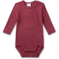 Sanetta Body langarm Wolle/Seide, rot, 92