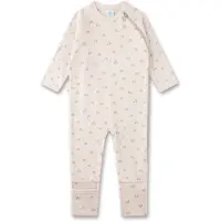 Sanetta Schlafoverall mit Klappfuß Regenbögen, beige, 74
