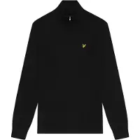 Lyle & Scott Golf Quarter Zip Merino Jumper Jet Black Größe: S | Sportshirts Outlet | Herren | Schwarz