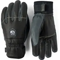 Hestra - Leder Skihandschuhe - Omni Trigger Glove Black/Grey für Herren aus Leder - Größe 7 - schwarz