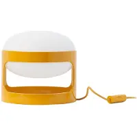 Kartell KD28 Tischleuchte, senfgelb, Höhe 23 cm - , K28, Gelb, für Wohnzimmer, Kunststoff, Design