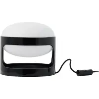 Kartell KD28 Tischleuchte, schwarz, Höhe 23 cm - , K28, Schwarz, für Wohnzimmer, Kunststoff, Design