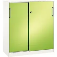 C+P Schiebetürenschrank ASISTO C 3000, 3 Ordnerhöhen, mit Abdeckplatte, Breite 1200 mm,
