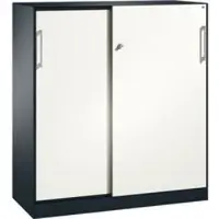 C+P Schiebetürenschrank ASISTO C 3000, 3 Ordnerhöhen, mit Abdeckplatte, Breite 1200 mm,