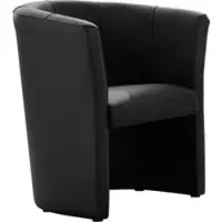 Nowy Styl Cocktailsessel CLUB, Echtleder, voll gepolstert, Sitzhöhe 450 mm, schwarz