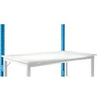 Manuflex Aufbauportal, niedrig, Grundtisch SPEZIAL Arbeitstisch/Werkbank UNIVERSAL/PROFI, lichtblau