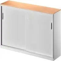 Schäfer Shop Schiebetürenschrank TETRIS SOLID, 3 OH, Mitteltrennwand, B 1600 x T 413 x H 1170 mm, Buche/weißalu