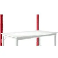 Manuflex Aufbauportal, niedrig, Grundtisch SPEZIAL Arbeitstisch/Werkbank UNIVERSAL/PROFI, rubinrot