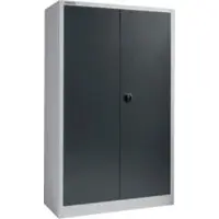 Schäfer Shop Materialschrank MSI 2512 S, B 1200 x T 500 x H 1935 mm, weißaluminium/anthrazitgrau