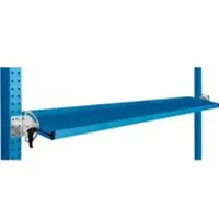 Manuflex Neigbare Ablagekonsole, für Reihe Universal oder Profi, Nutztiefe 195 mm, für Tischbreite 1750 mm, lichtblau