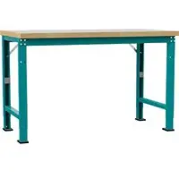 Manuflex Werkbank Profi Spezial, Tischplatte Kunststoff, 1500 x 700 mm, wasserblau