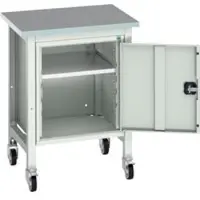 Bott Werkbank verso, Multiplex-Platte, mit Querstrebenset, B 2000 x T 800 x H 780 - 930 mm, RAL 7035 Lichtgrau