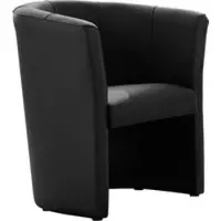Nowy Styl Cocktailsessel CLUB, Kunstleder (100% Polyester), voll gepolstert, Sitzhöhe 450 mm, schwarz