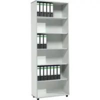 Schäfer Shop Regal MOXXO IQ, Holz, 6 Fächer, 6 OH, B 801 x T 362 x H 2168 mm, lichtgrau