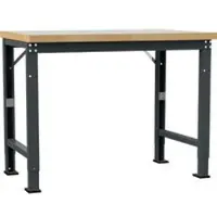 Manuflex Werkbank Profi Spezial, Tischplatte Kunststoff, 1250 x 700 mm, anthrazit