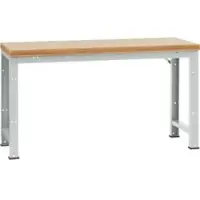 Manuflex Werkbank Profi Standard, Tischplatte Multiplex B 1750 x T 700, lichtgrau