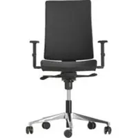 Nowy Styl Bürostuhl Navigo, mit Armlehnen, Synchronmechanik, Muldensitz, schwarz/alusilber