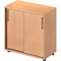 Schäfer Shop Schiebetürenschrank TETRIS WOOD, 2 OH, B 800 mm, Höhe inkl. Gleiter, Buche-Dekor