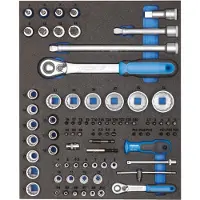 Gedore TS CT2-D19-D20 Steckschlüssel-Sortiment 1/4"+1/2" in 2/4 Check-Tool-Modul, 2957191