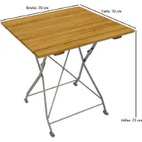 Freital Handels GmbH Kurgarten Klapptisch 70 x 70 cm