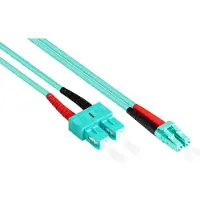 Varia LWL Patchkabel OM3 Duplex LC/SC 3m LSZH Multimode Aqua