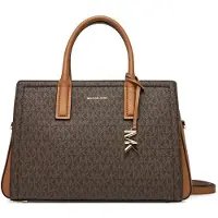Michael Kors für Damen. 30R5G9IS6B Mittlere Laila Schultertasche mit braunem Logo (OSFA), Lässig, Segeltuch