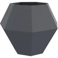 vidaXL Pflanzkübel Anthrazit 100 x 100 x 80 cm Stahl