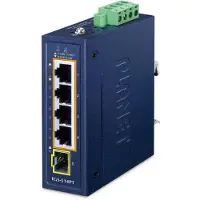 Planet IP30 Compact size 4-Port IGS-514PT, Unmanaged, Gigabit Ethernet (10/100/1000), Vollduplex, Power over Ethernet (PoE), Wandmontage
