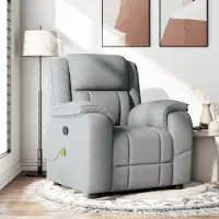 vidaXL Hochwertig Massagesessel Hellgrau Stoff 4015710
