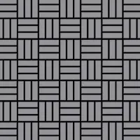 ALLOY Mosaik Fliese Massiv Metall Edelstahl Matt Grau 1,6mm Stark Basketweave-s-s-ma 1 Paket mit 10 Matten 0,82 m2 Grau