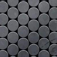 ALLOY Mosaik Fliese Massiv Metall Rohstahl Gewalzt Grau 1,6mm Stark Medallion-rs 1 Paket mit 10 Matten 0,73 m2 Grau