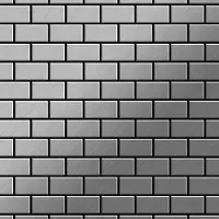 ALLOY Mosaik Fliese Massiv Metall Edelstahl Gebürstet Grau 1,6mm Stark House-s-s-b 1 Paket mit 10 Matten 0,98 m2 Grau