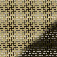 ALLOY Mosaik Fliese Massiv Metall Titan Hochglanz Gold 1,6mm Swiss Cross-ti-gm 1 Paket mit 10 Matten 0,88 m2 Gold