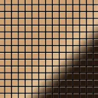 ALLOY Mosaik Fliese Massiv Metall Titan Hochglänzend Kupfer 1,6mm Stark Mosaic-ti-am 1 Paket mit 10 Matten 1,04 m2 Kupfer