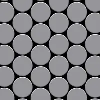 ALLOY Mosaik Fliese Massiv Metall Edelstahl Matt Grau 1,6mm Stark Medallion-s-s-ma, 1 Paket mit 10 Matten 0,73 m2 Grau