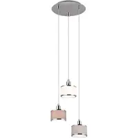 TRIO Pendelleuchte dreiflammig Ø 29cm mit Stoffschirmen