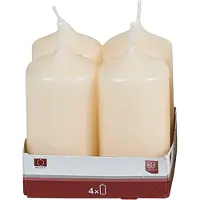 KCB Stumpenkerze 8cm Ø4cm champagner 4 Pack