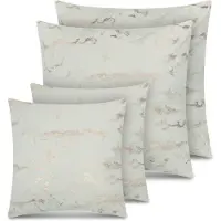 Aspero 4 Kissenbezüge mit Marmordesign 2x 45x45 cm, 2x 60x60 cm Carrara - 9865